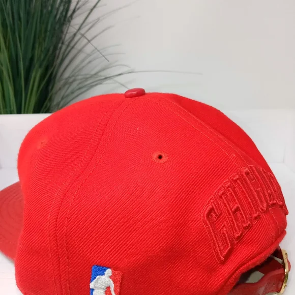 Chicago Bulls Adjustable Faux Leather Bill With NBA Logo Cap - Picture 8 of 10